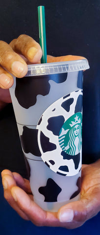 Cow Print Starbucks Venti (24oz) Reusable Cold Cup