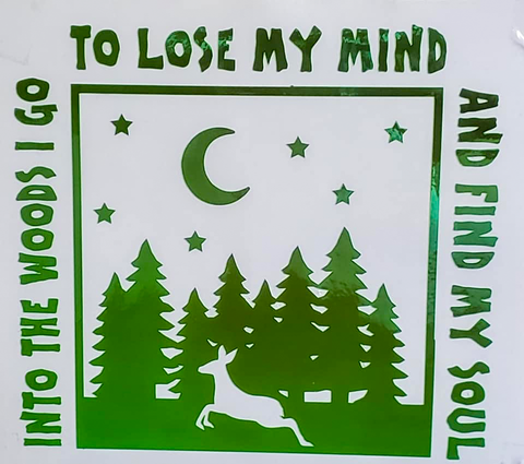 Into The Woods Vinyl Decal 5"x5.5"