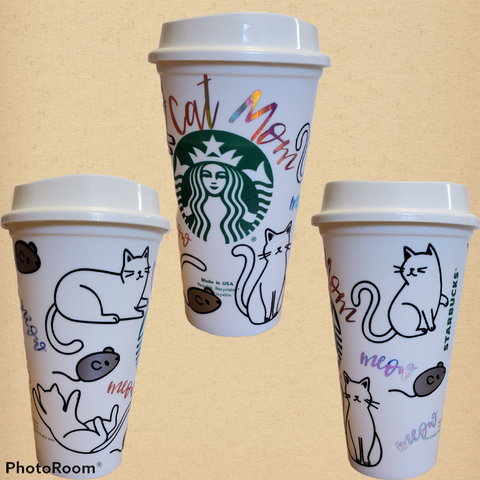 Cat Lovers Starbucks Reusable Hot Cup