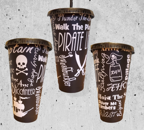 Talk Like A Pirate Starbucks Venti (24oz) Reusable Cold Cup
