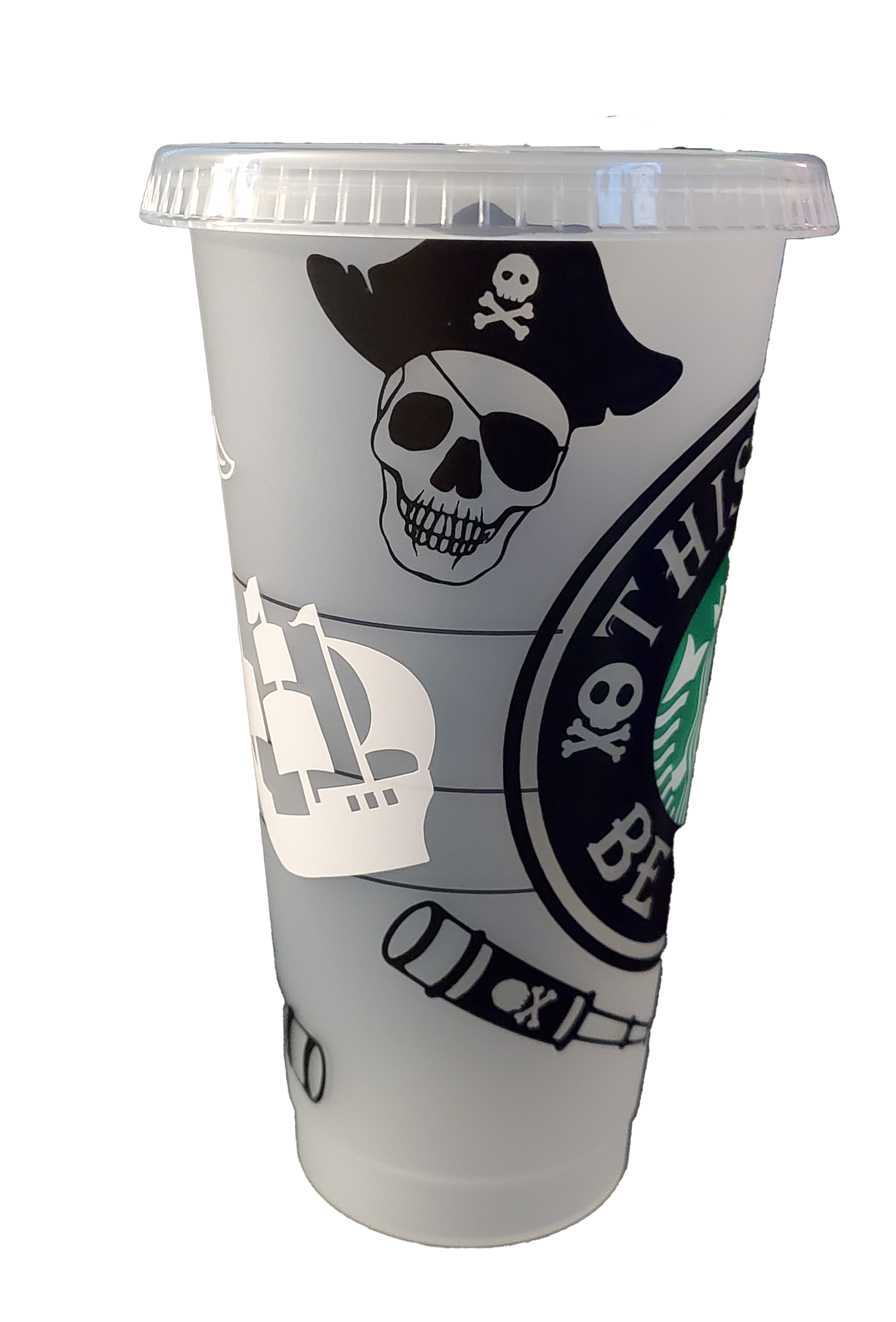 Pirate Themed Starbucks Venti (24oz) Reusable Cold Cup