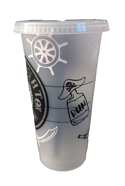Pirate Themed Starbucks Venti (24oz) Reusable Cold Cup