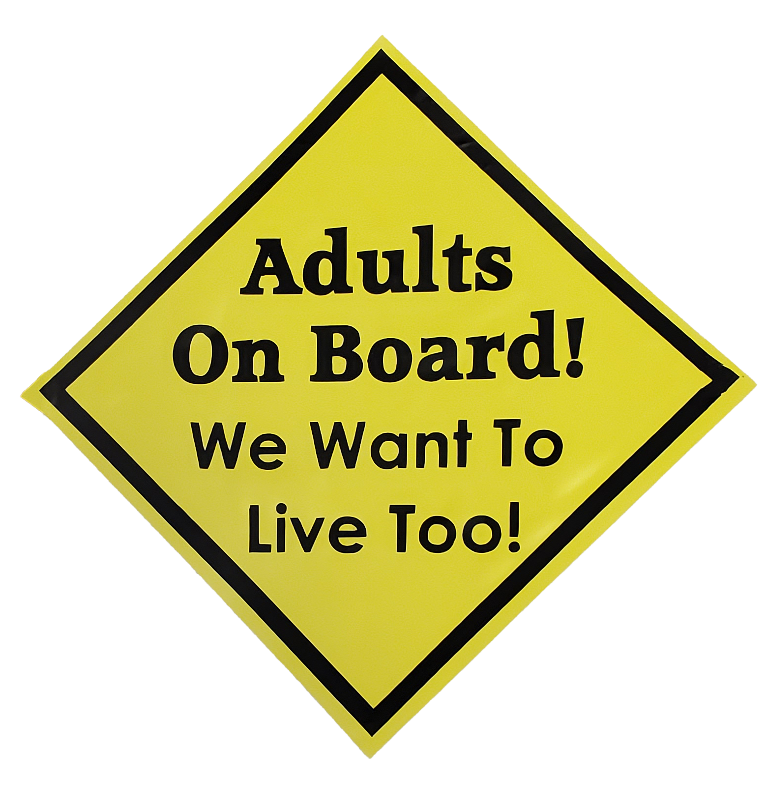 Adults On Board Vinyl Decal 5"x5"