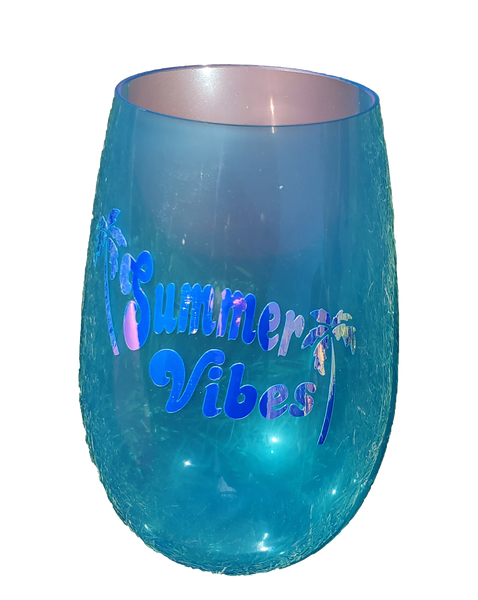 Color Changing 30oz BPA-Free Plastic Stemless Wine Glasses